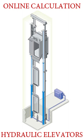 HUDRAULIC ELEVATORS ONLINE CALCULATION, محاسبه آنلاین آسانسورهای هیدرولیکی